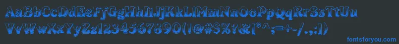 Dschocolade Font – Blue Fonts on Black Background