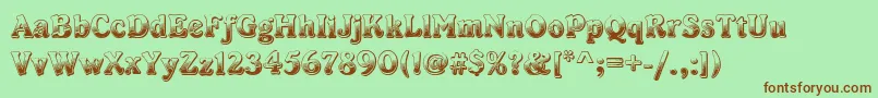 Dschocolade Font – Brown Fonts on Green Background