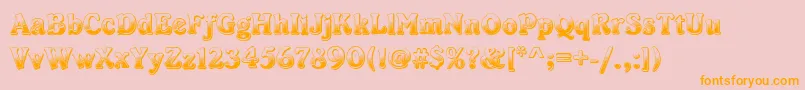 Dschocolade Font – Orange Fonts on Pink Background