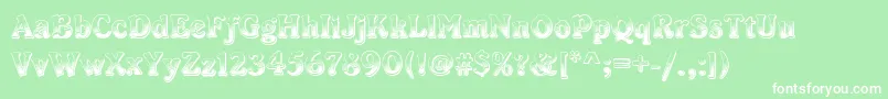 Dschocolade Font – White Fonts on Green Background