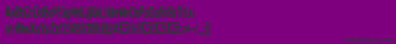 フォントYonderBrk – 紫の背景に黒い文字