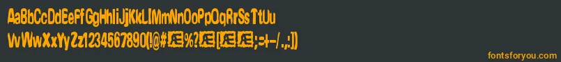 フォントYonderBrk – 黒い背景にオレンジの文字