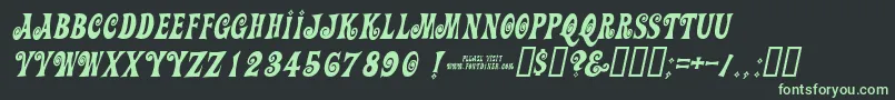 Actionisdiagonaljlitalic Font – Green Fonts on Black Background