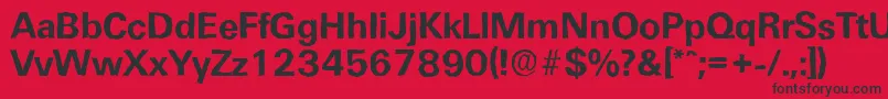 UltimateantiqueBold Font – Black Fonts on Red Background