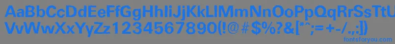 Fonte UltimateantiqueBold – fontes azuis em um fundo cinza