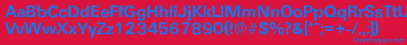 Czcionka UltimateantiqueBold – niebieskie czcionki na czerwonym tle