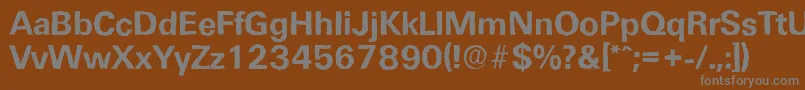 Czcionka UltimateantiqueBold – szare czcionki na brązowym tle
