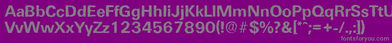 Fonte UltimateantiqueBold – fontes cinzas em um fundo violeta