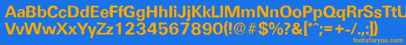 UltimateantiqueBold Font – Orange Fonts on Blue Background
