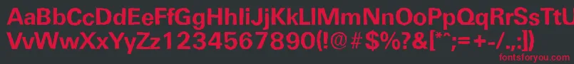 フォントUltimateantiqueBold – 黒い背景に赤い文字