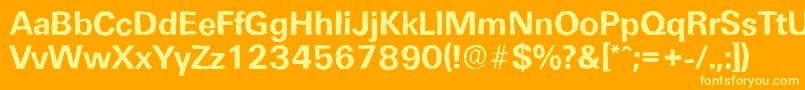 UltimateantiqueBold Font – Yellow Fonts on Orange Background