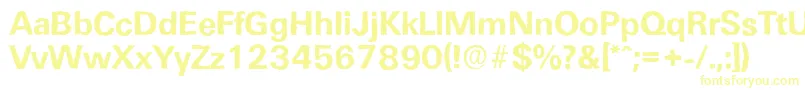 UltimateantiqueBold-Schriftart – Gelbe Schriften auf weißem Hintergrund