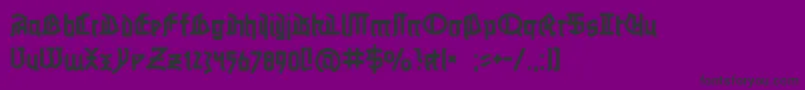 Linotypeauferstehung Font – Black Fonts on Purple Background