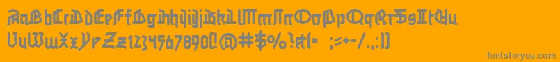 Шрифт Linotypeauferstehung – серые шрифты на оранжевом фоне