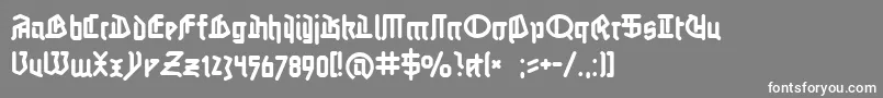 フォントLinotypeauferstehung – 灰色の背景に白い文字