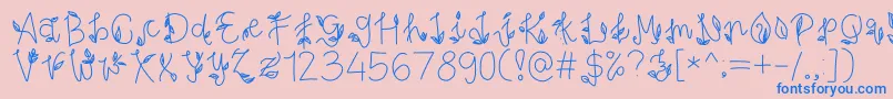 PesonaIndonesia Font – Blue Fonts on Pink Background