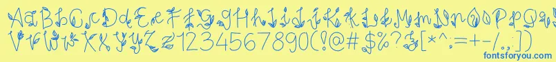 PesonaIndonesia Font – Blue Fonts on Yellow Background