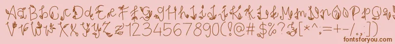 PesonaIndonesia Font – Brown Fonts on Pink Background