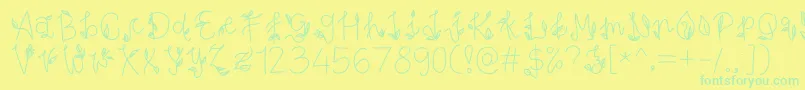 PesonaIndonesia Font – Green Fonts on Yellow Background