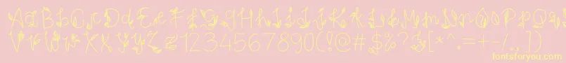 PesonaIndonesia Font – Yellow Fonts on Pink Background