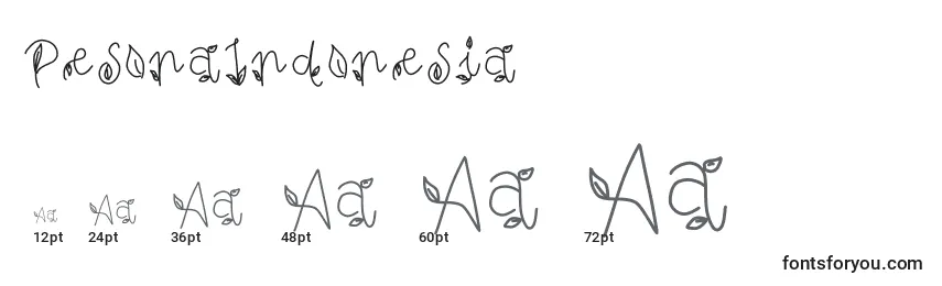 PesonaIndonesia Font Sizes