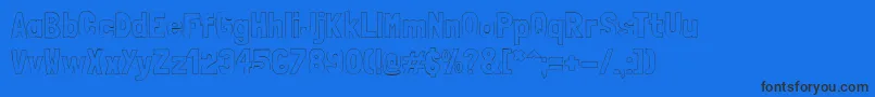 fuente LondrinaoutlineRegular – Fuentes Negras Sobre Fondo Azul