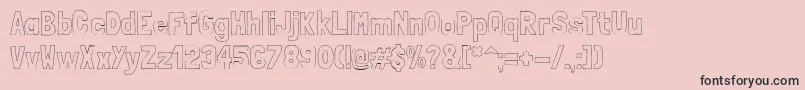 LondrinaoutlineRegular Font – Black Fonts on Pink Background