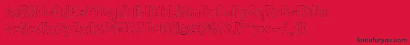 LondrinaoutlineRegular Font – Black Fonts on Red Background