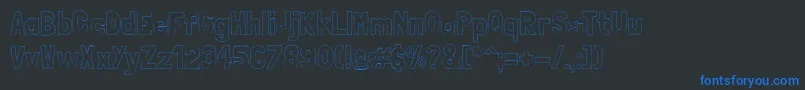LondrinaoutlineRegular Font – Blue Fonts on Black Background