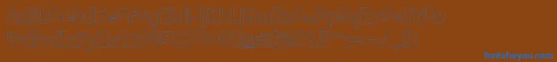 LondrinaoutlineRegular Font – Blue Fonts on Brown Background