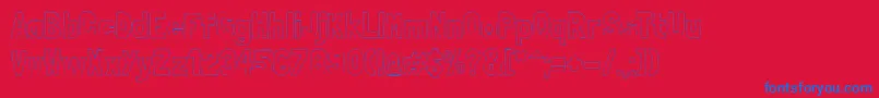Weitere Informationen zur LondrinaoutlineRegular-Schriftart LondrinaoutlineRegular-Schriftart – Blaue Schriften auf rotem Hintergrund