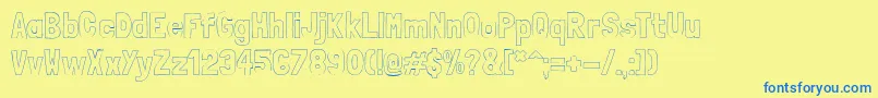 More about LondrinaoutlineRegular Font LondrinaoutlineRegular Font – Blue Fonts on Yellow Background
