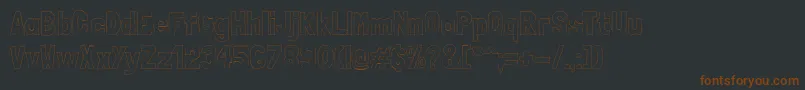 LondrinaoutlineRegular Font – Brown Fonts on Black Background