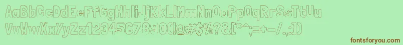 LondrinaoutlineRegular Font – Brown Fonts on Green Background