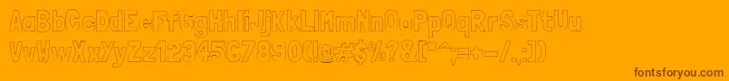 LondrinaoutlineRegular Font – Brown Fonts on Orange Background