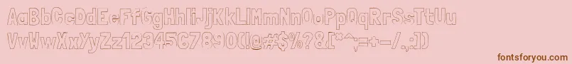 LondrinaoutlineRegular Font – Brown Fonts on Pink Background