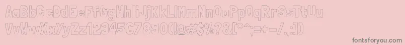 Czcionka LondrinaoutlineRegular – szare czcionki na różowym tle