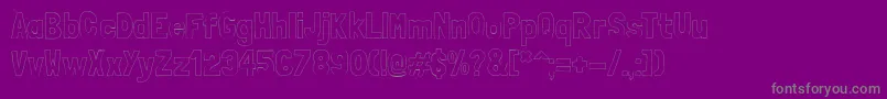 LondrinaoutlineRegular Font – Gray Fonts on Purple Background