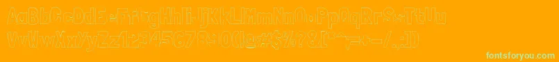 LondrinaoutlineRegular Font – Green Fonts on Orange Background