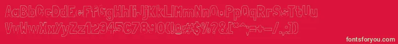 LondrinaoutlineRegular Font – Green Fonts on Red Background