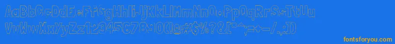 LondrinaoutlineRegular Font – Orange Fonts on Blue Background