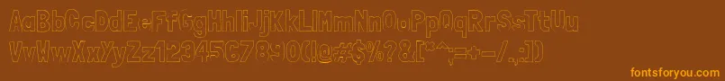 LondrinaoutlineRegular Font – Orange Fonts on Brown Background