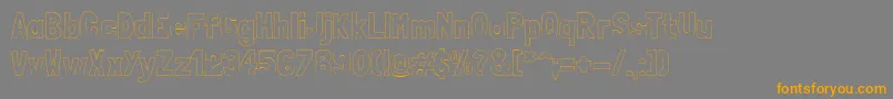 LondrinaoutlineRegular Font – Orange Fonts on Gray Background