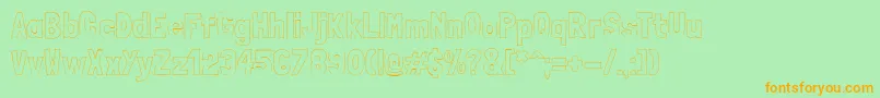 LondrinaoutlineRegular Font – Orange Fonts on Green Background