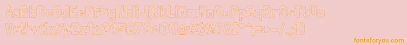 LondrinaoutlineRegular Font – Orange Fonts on Pink Background