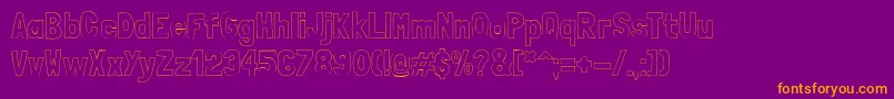 LondrinaoutlineRegular Font – Orange Fonts on Purple Background