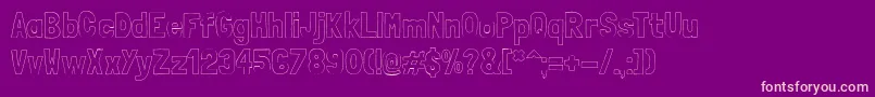 LondrinaoutlineRegular Font – Pink Fonts on Purple Background