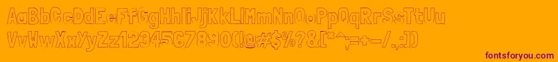 LondrinaoutlineRegular Font – Purple Fonts on Orange Background