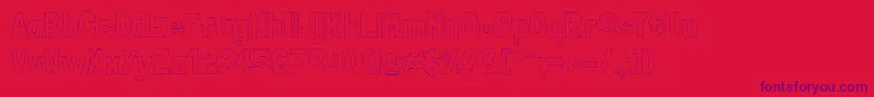 フォントLondrinaoutlineRegular – 赤い背景に紫のフォント