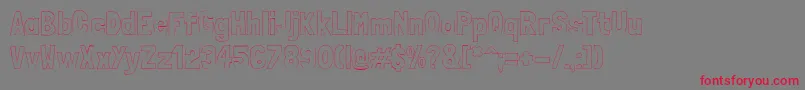 LondrinaoutlineRegular Font – Red Fonts on Gray Background